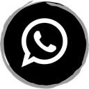 Social, media, Whatsapp, Logo Black icon