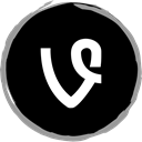 media, Social, Vine, Logo Black icon