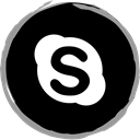 Skype, Social, media, Logo Black icon