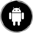 Logo, Android, media, Social Black icon