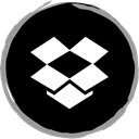 dropbox, media, Social, Logo Black icon