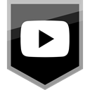 Logo, video, media, Social Black icon