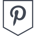 Social, Logo, pinterest, media Black icon