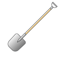 instrument, Spatula, dig, shovel, Agriculture, gardening, tool Black icon