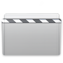 Graphite, film, video, Folder, movie Silver icon