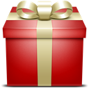 gift, Box, gift box, red, present Firebrick icon