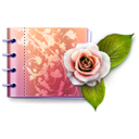 Catalog, Carnet, love, rose, plant, valentine, Flower, lovely Black icon