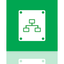 network, Mirror, drive, connected SeaGreen icon