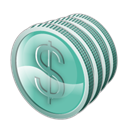 Currency, Cash, coin, Money Black icon