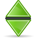 Neutral, sort, green Black icon