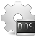 Ms, Dos, Application, executable Gainsboro icon