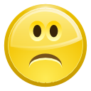 Bad, Face, disappointed, sad Gold icon