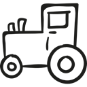 Automobile, tractor, vehicle, Farm, transport, engine, gardening Black icon