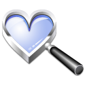 search, seek, valentine, Find, Heart, love CornflowerBlue icon