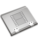 movie, film, Folder, video Silver icon