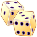 dice, tumbling LemonChiffon icon