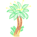 palm, Tree, plant LemonChiffon icon