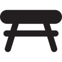 Camping, Picnic, desk, outdoor, furniture, countryside Black icon