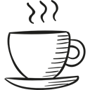 food, hot drink, coffee cup, Coffee Shop, drinks, tea Black icon