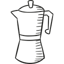 drinks, Coffees, hot drink, kettle, Coffee Pot Black icon