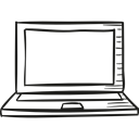 laptop computer, computing, technology, portable, Open Laptop Black icon