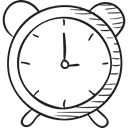 watch, timer, time, clocks, alarm clock Black icon