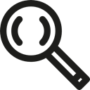 magnifying glass, detective, search engine, searcher, Searching Black icon