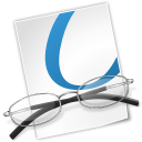File, document, paper, Glasses, graphics, viewer WhiteSmoke icon