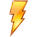 quick, power, lightning, yellow, restart SaddleBrown icon