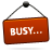 Busy, sign, red Firebrick icon