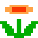 retro, Flower, fire Green icon