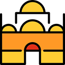buildings, Architecture, religion, islam, islamic, Mosque, Monuments Goldenrod icon