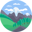landscape, nature, mountains, Altitude LightSkyBlue icon