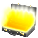 Briefcase, Full, pulp, fiction Yellow icon