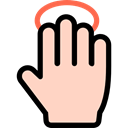 Multimedia Option, Gestures, tap, Hands, Finger PeachPuff icon