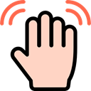 Finger, Waving Hand, Hands, Multimedia Option, Gestures PeachPuff icon