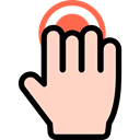 Finger, Hands, tap, Gestures, Multimedia Option PeachPuff icon