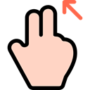 swipe, Finger, Hands, Arrow, Multimedia Option, Gestures PeachPuff icon