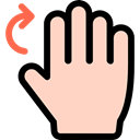 rotate, Gestures, Multimedia Option, Hands, Finger PeachPuff icon