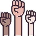 Fists, Hand Gesture, protest, Gestures DarkSlateGray icon