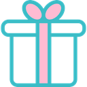 birthday, surprise, shapes, present, Christmas Present, gift MediumTurquoise icon