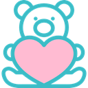 puppet, Fluffy, childhood, teddy bear, Animals MediumTurquoise icon
