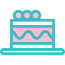 birthday, Bakery, sweet, Dessert, Wedding Cake, food MediumTurquoise icon