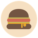 Burger, hamburger, food, Bread, meat, Fast food, junk food Bisque icon