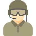 Man, profession, soldier, Military, Avatar, people, Army, Occupation, job RosyBrown icon