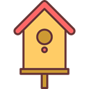 Bird House, yard, shelter, garden Black icon