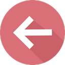 Multimedia Option, previous, directional, Orientation, Arrows, Back PaleVioletRed icon