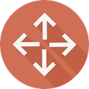 controller, Arrows, Orientation, Multimedia Option, directional IndianRed icon