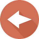directional, Back, Multimedia Option, left arrow, Orientation, previous, Arrows IndianRed icon