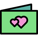 card, Wedding Invitation, romantic, love, Heart LightGreen icon